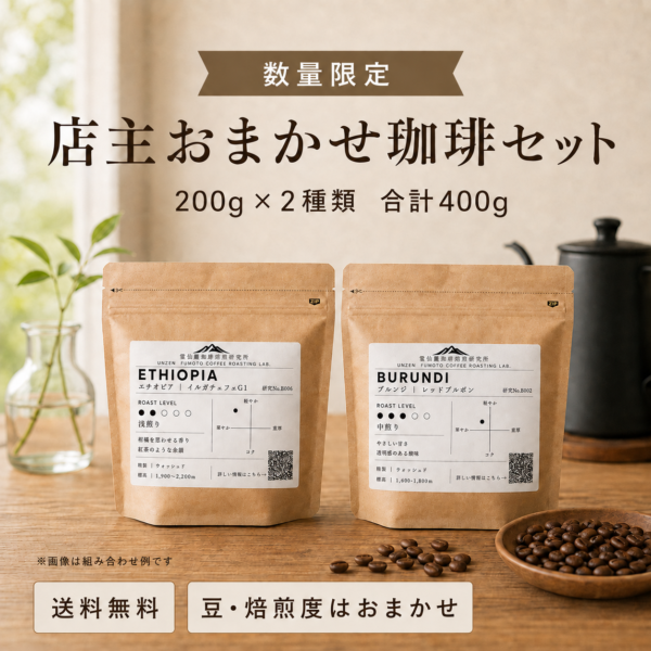 【数量限定・送料無料】店主おまかせ珈琲セット 200g×2種類